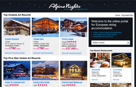 Alpinenights Skiing Accommodation Website