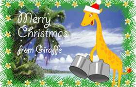 Giraffe Christmas Card 2006